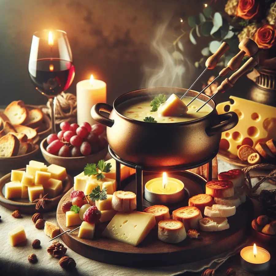 Fondue de Queso Gourmet para Noche Romántica