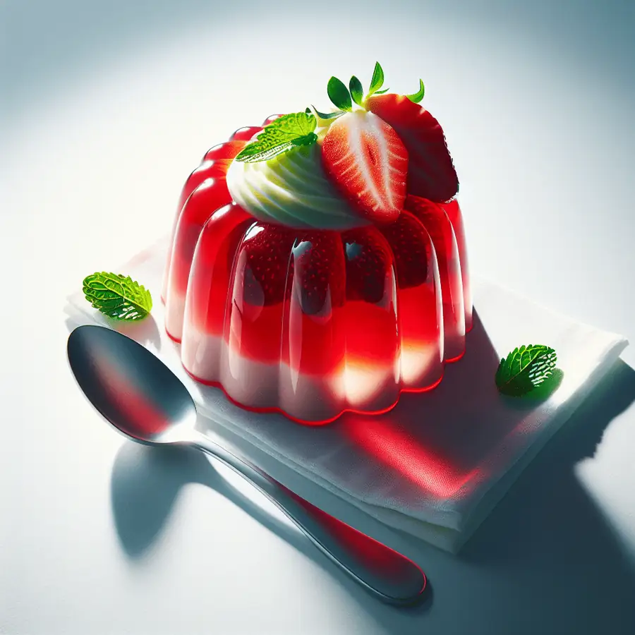 Gelatina de fresas y nata