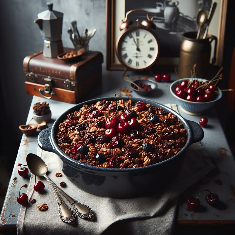 Granola de Cacao y Cerezas al Horno