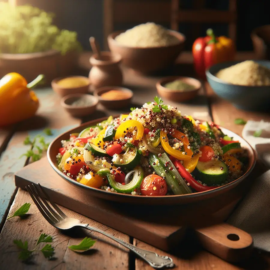 Guiso de Quinoa con Verduras de Temporada