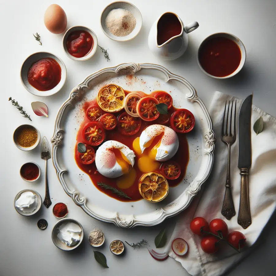 Huevos Benedictinos con Salsa Bloody Mary