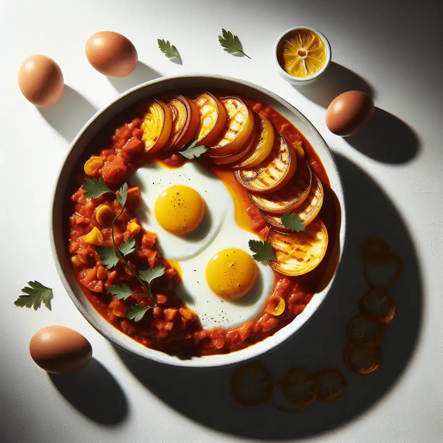 Huevos a la Cazuela con Salsa de Tomate Especiada