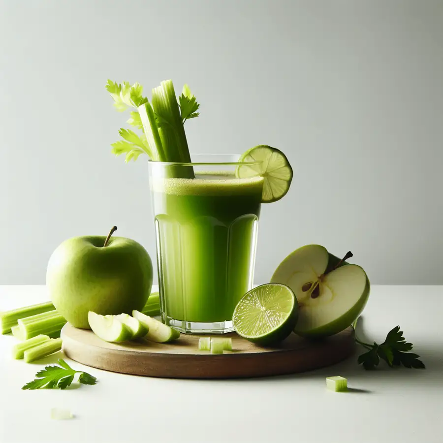 Jugo Verde con Apio, Manzana y Limón