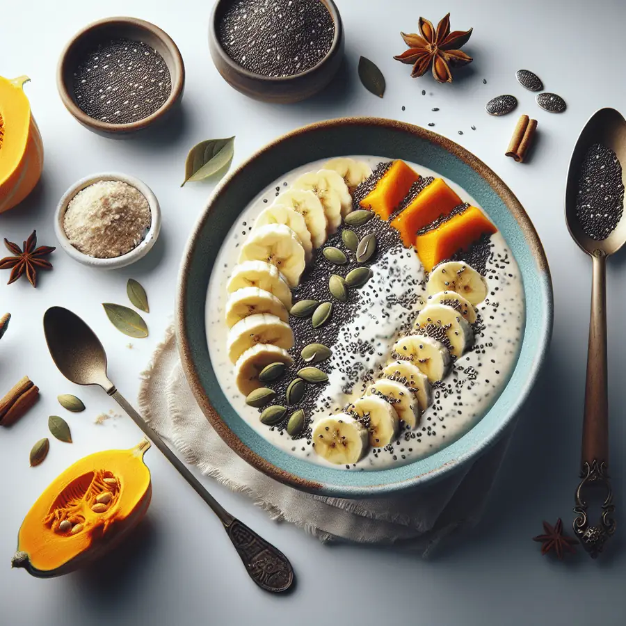 Kéfir de Calabaza con Plátano y Semillas de Chía