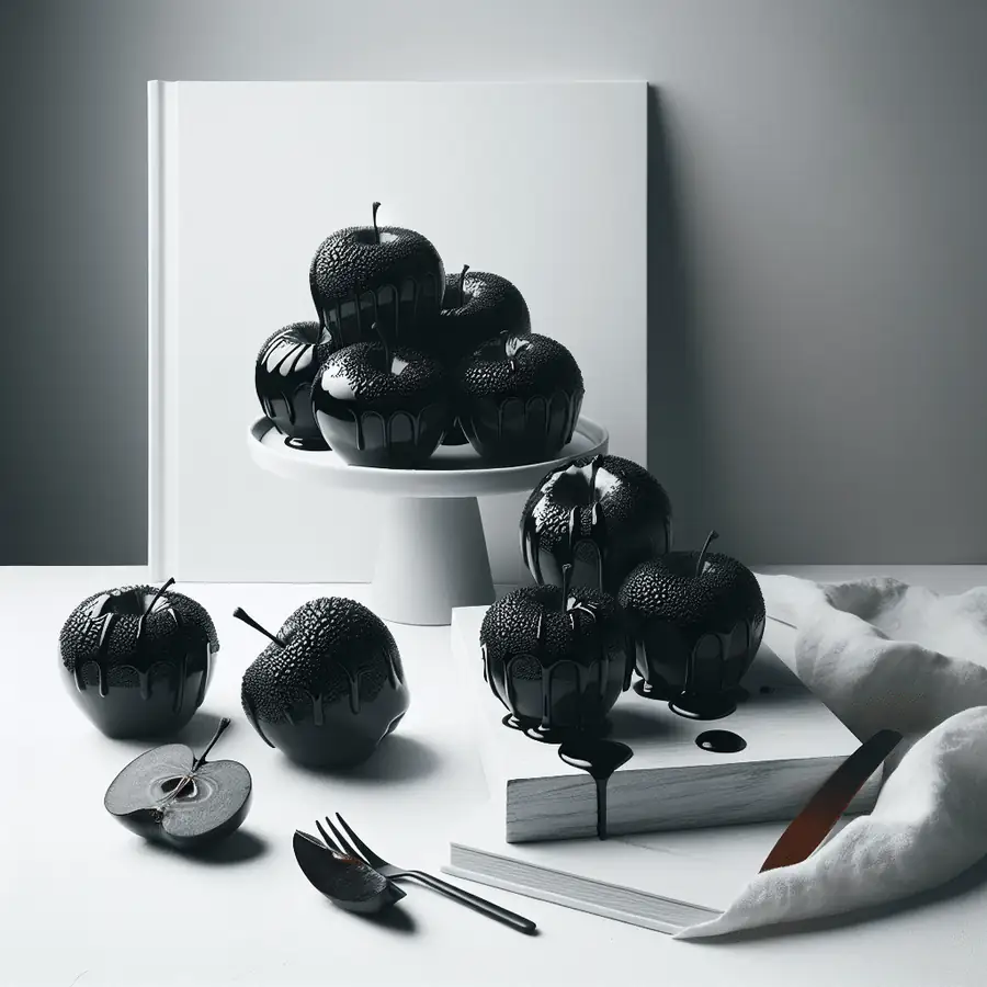 Manzanas Acarameladas Negras como la Noche