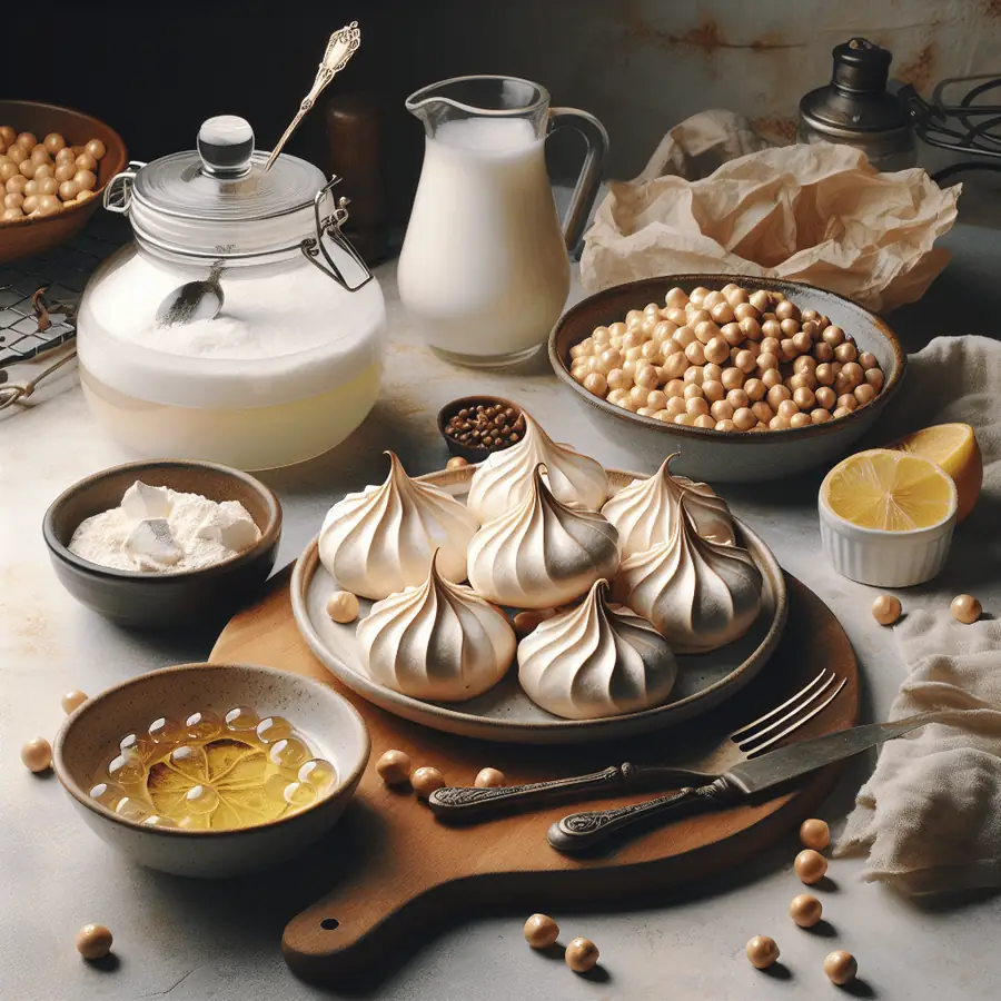 Merengues veganos con aquafaba
