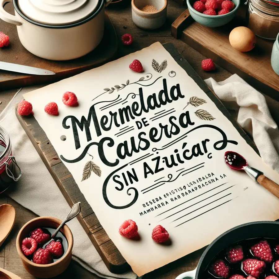 Mermelada casera de frambuesa sin azúcar