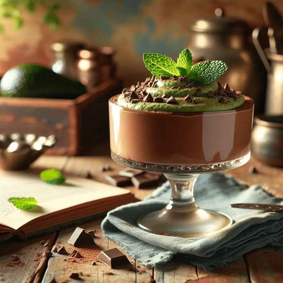 Mousse de chocolate y aguacate
