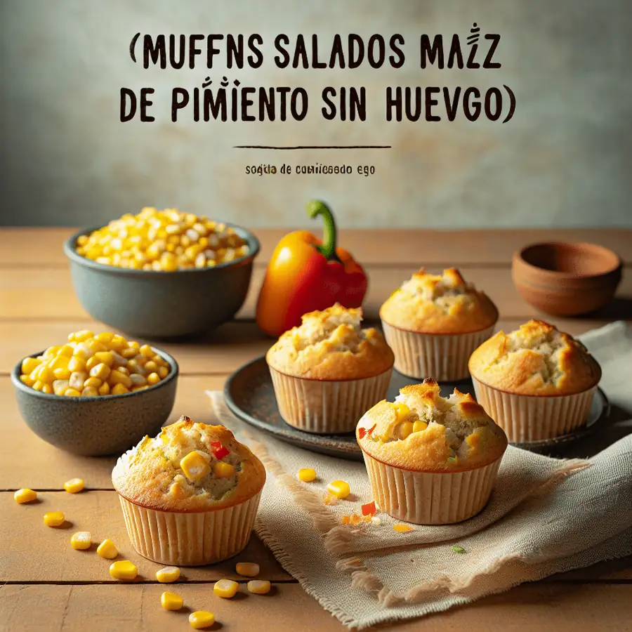 Muffins Salados de Maíz y Pimiento sin Huevo
