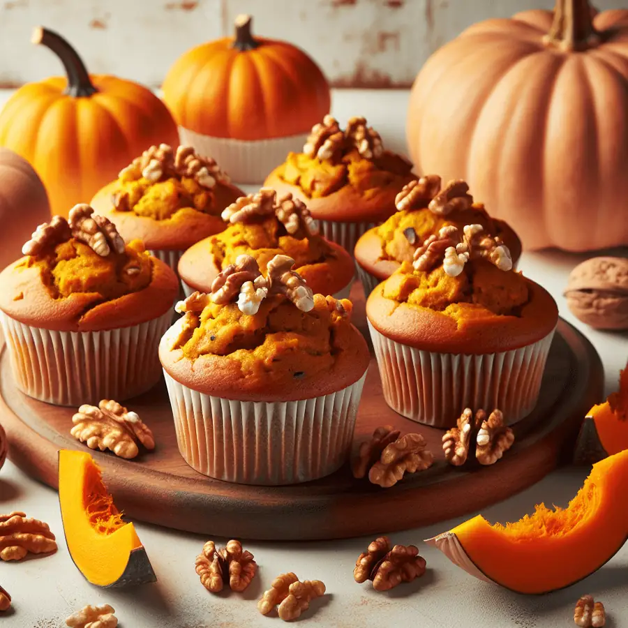 Muffins de Calabaza y Nueces