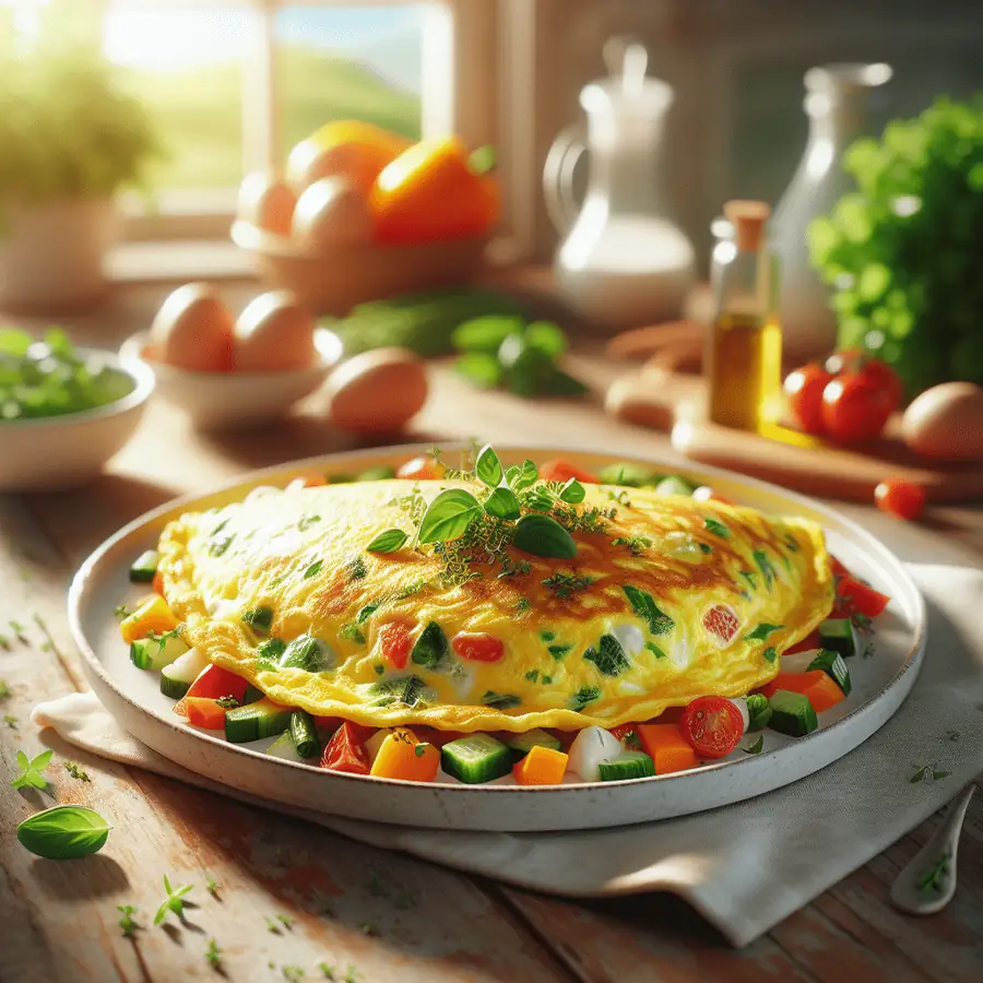 Omelette de Claras y Vegetales