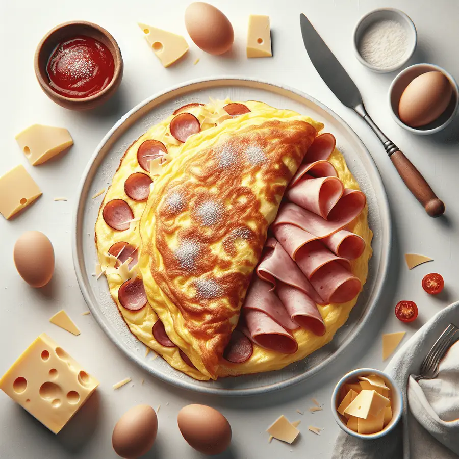 Omelette de Jamón y Queso
