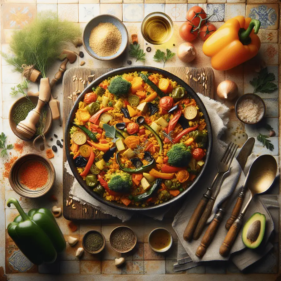 Paella vegana