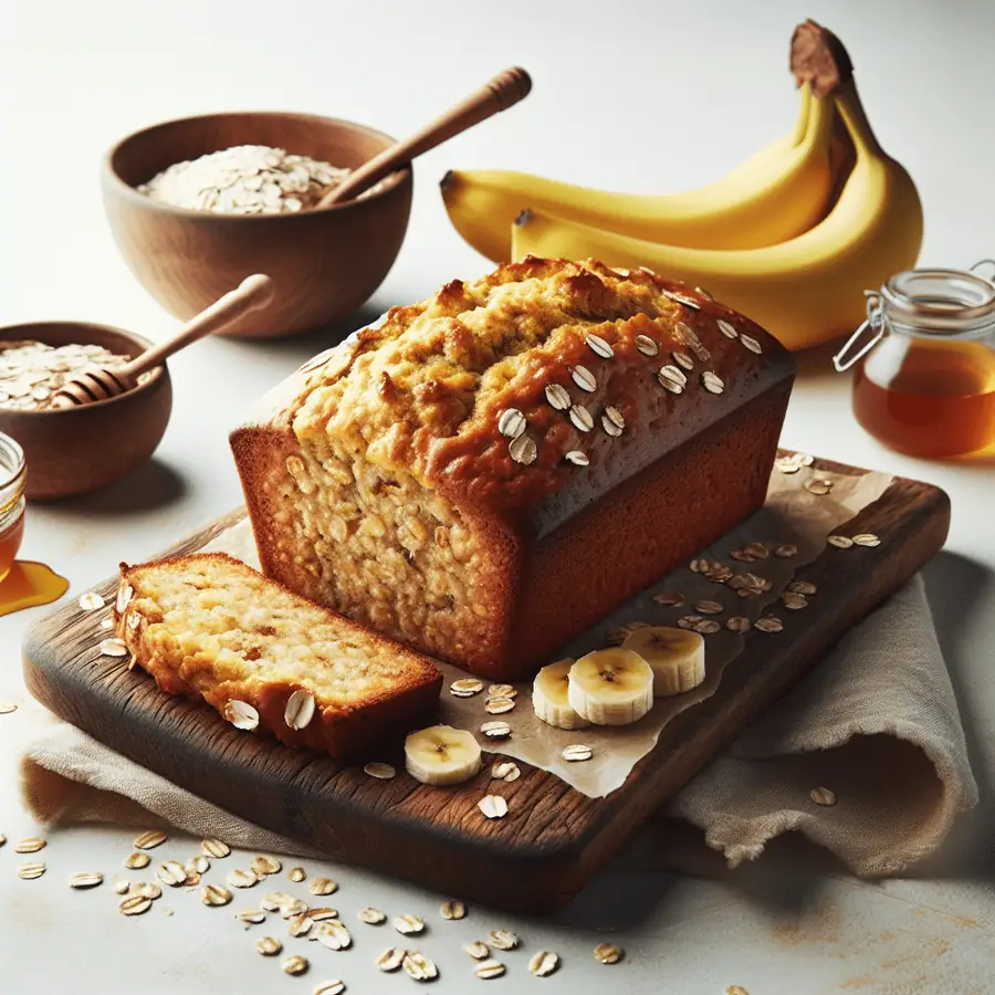 Pan de Avena y Plátano Sin Gluten