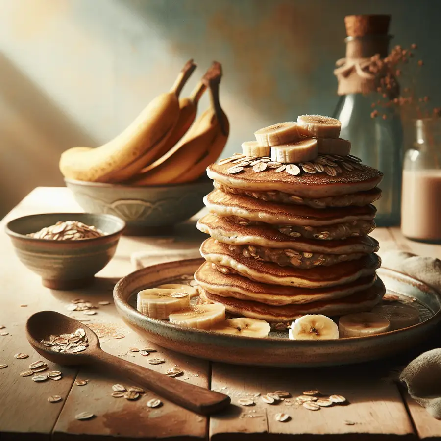 Pancakes de Avena y Plátano Sin Huevo: Fluffy y Deliciosos