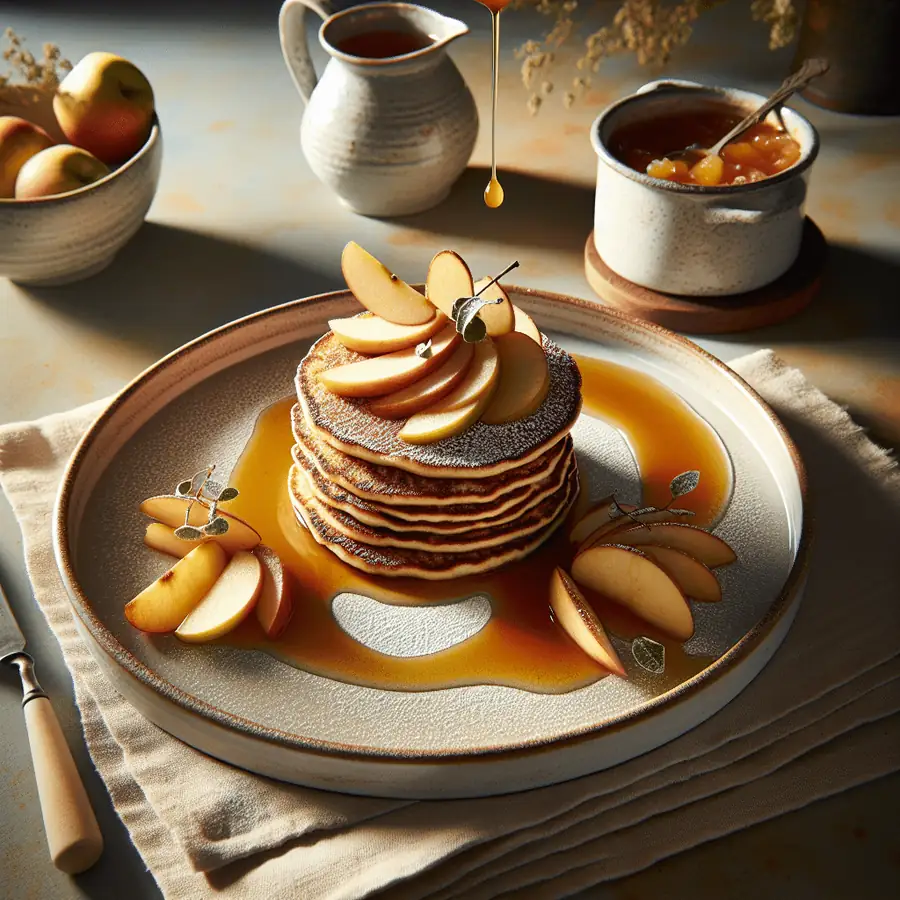 Panqueques de Espelta y Manzana con Compota Casera