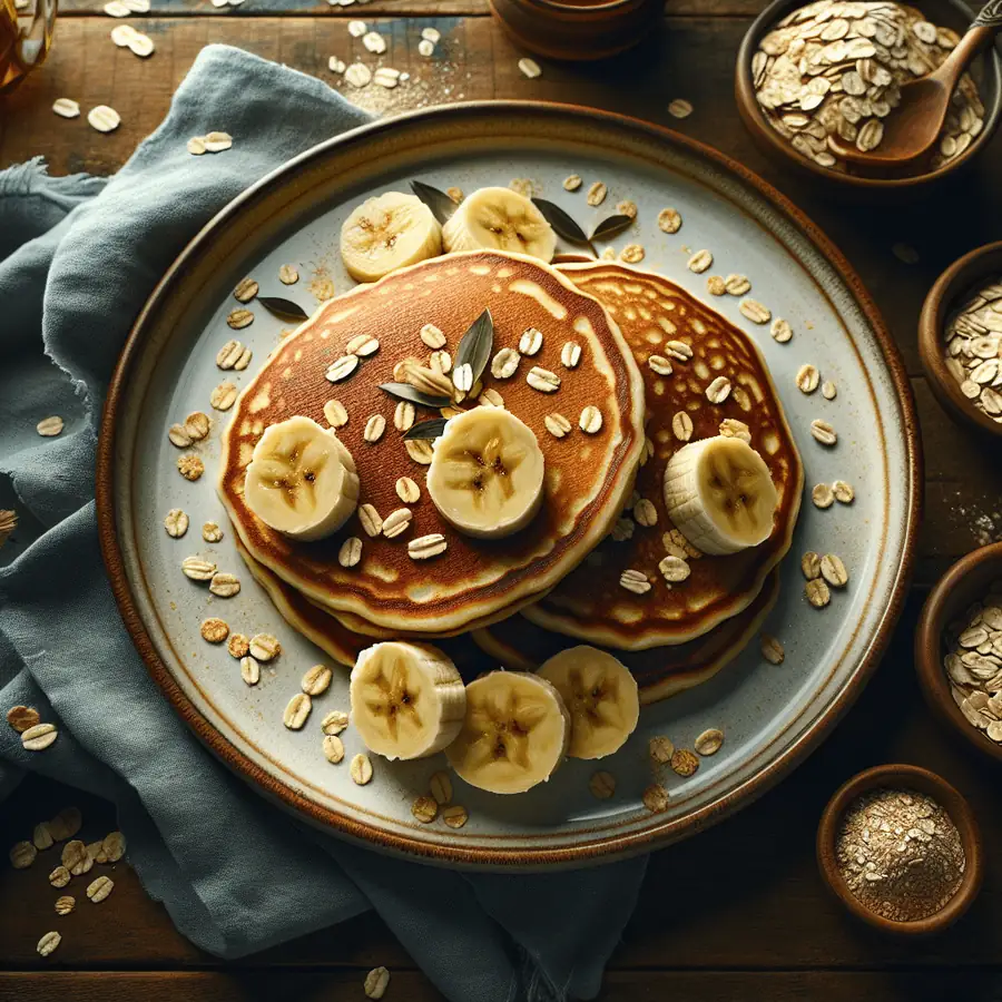 Panqueques de banana y avena