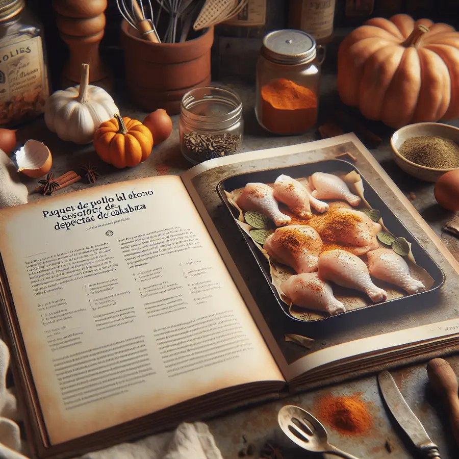 Paquetes de Pollo al Horno con Especias de Calabaza