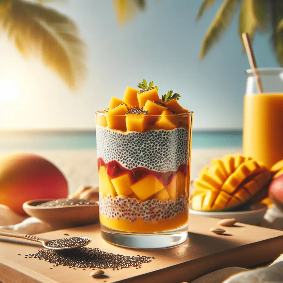 Parfait de Chía y Mango para un Despertar Tropical