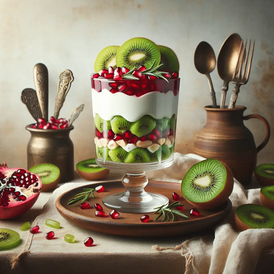 Parfait de Yogur, Kiwi y Granada