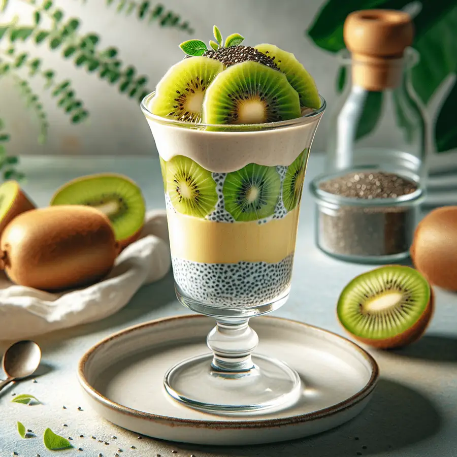 Parfait de chía y kiwi
