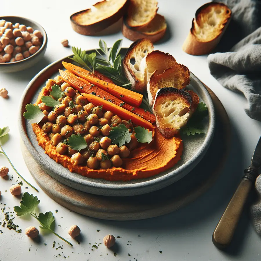 Paté de zanahoria asada y garbanzo