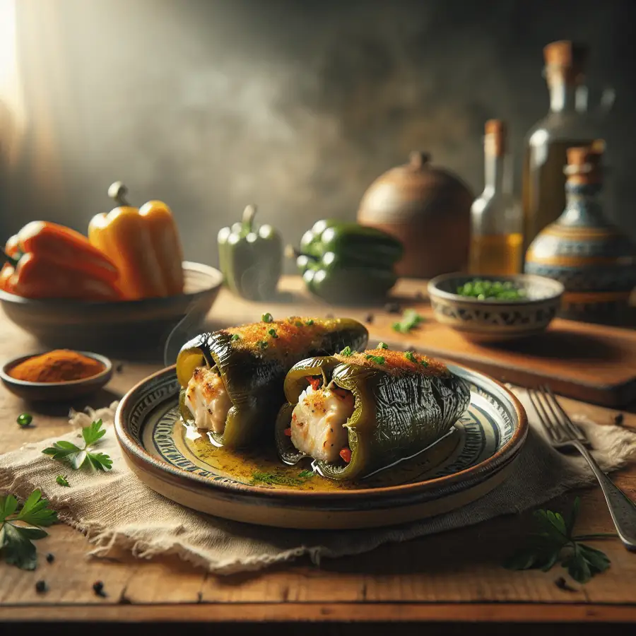 Pimientos del piquillo rellenos de bacalao