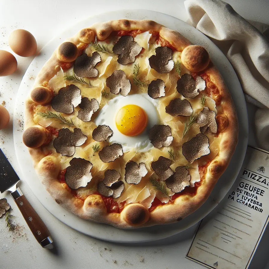 Pizza Gourmet de Trufa y Huevo para Compartir