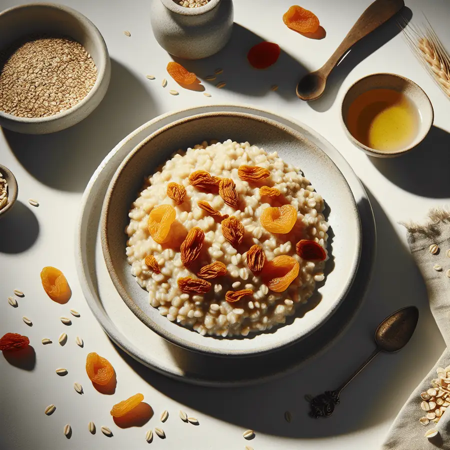 Porridge de Cebada Perlada con Albaricoques Secos