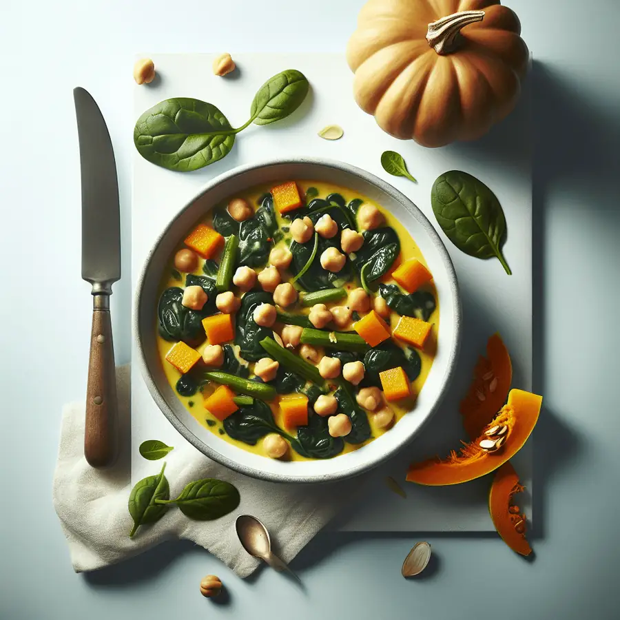 Potaje de Garbanzos con Espinacas y Calabaza