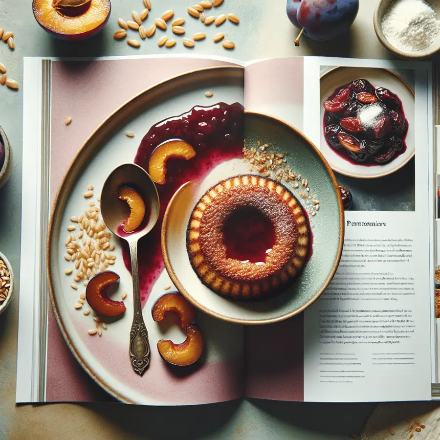 Pudding de Espelta con Compota de Ciruelas