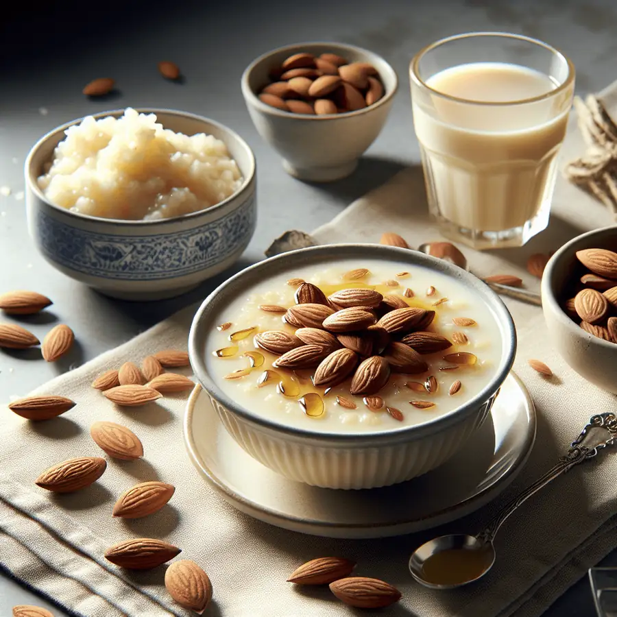 Pudding de arroz con leche de almendras