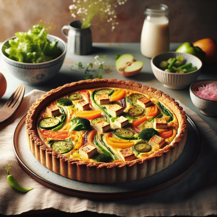 Quiche de tofu y vegetales