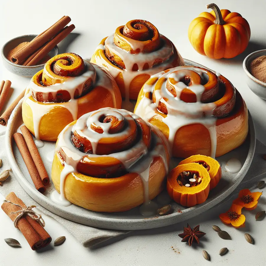 Rollitos de Canela y Calabaza con Glaseado