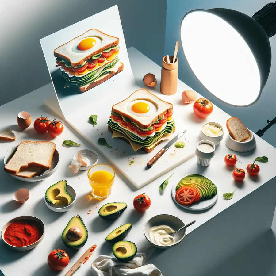 Sándwich de Huevo, Tomate y Aguacate