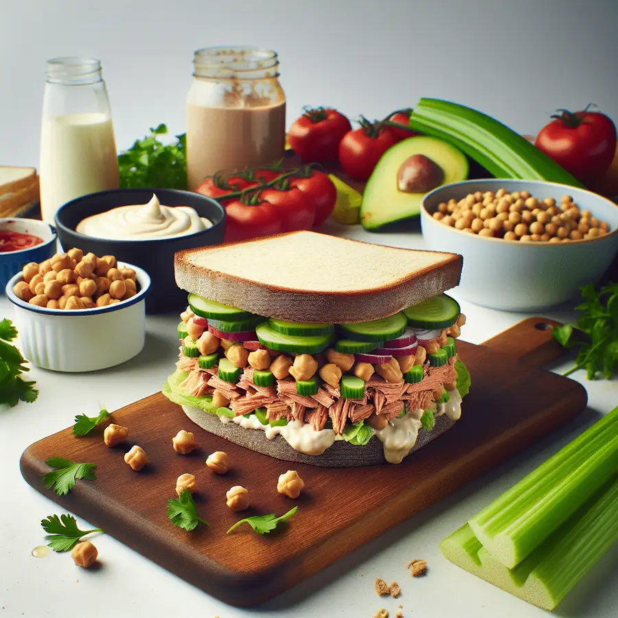 Sándwich vegano de "atún"