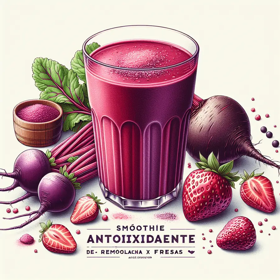 Smoothie Antioxidante de Remolacha y Fresas