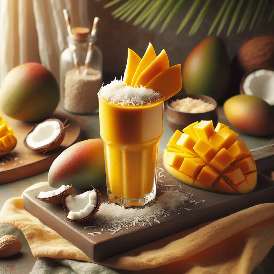 Smoothie Tropical de Mango y Coco