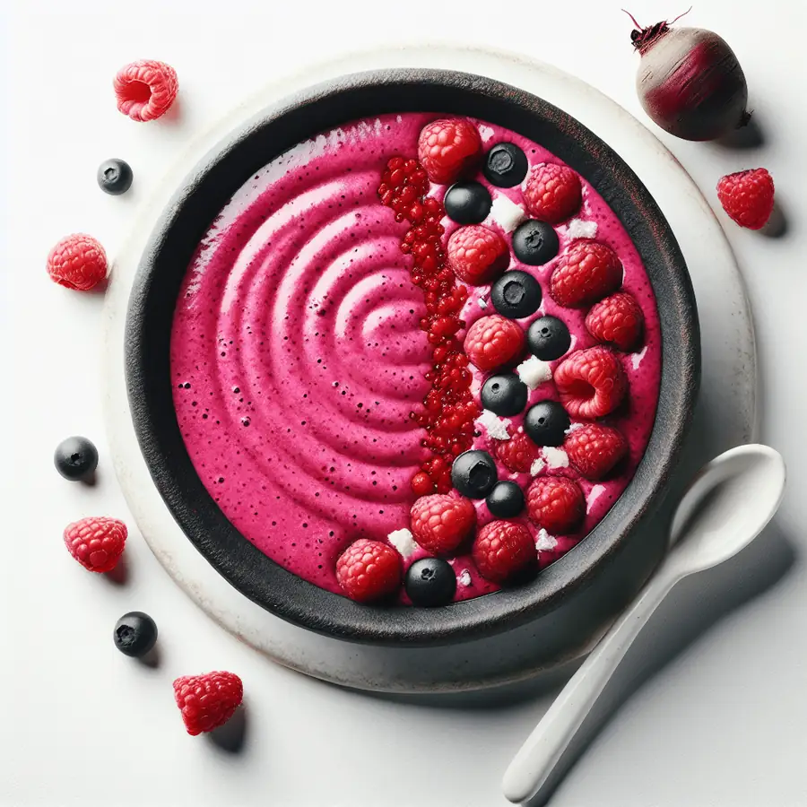 Smoothie bowl de remolacha y frambuesa