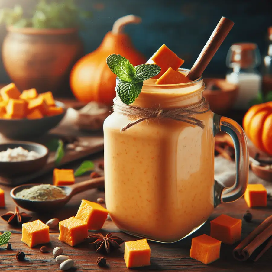 Smoothie de Tofu y Calabaza Especiado