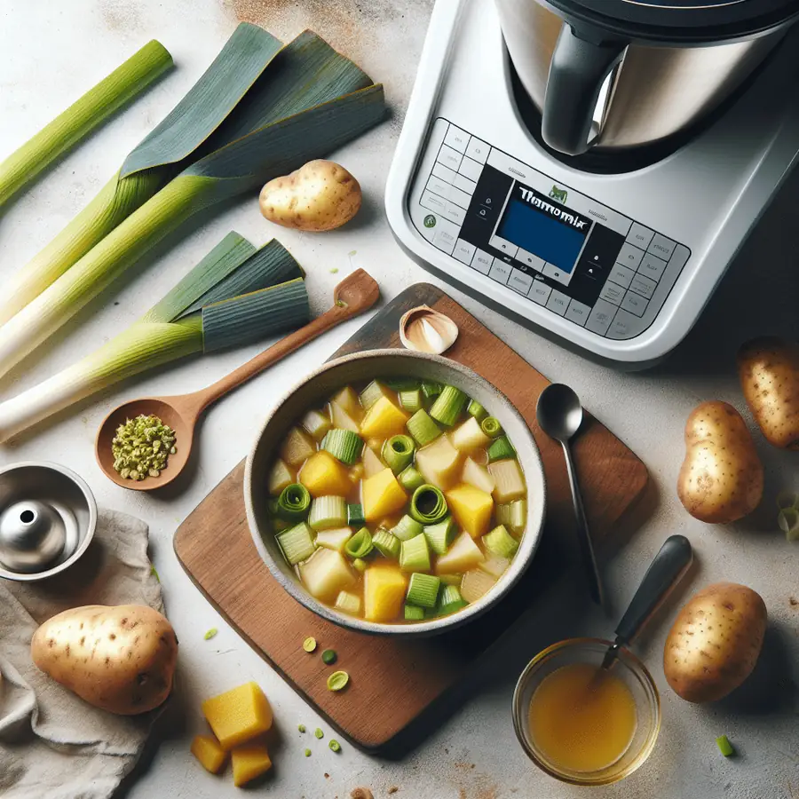 Sopa de Puerros y Papa en Thermomix