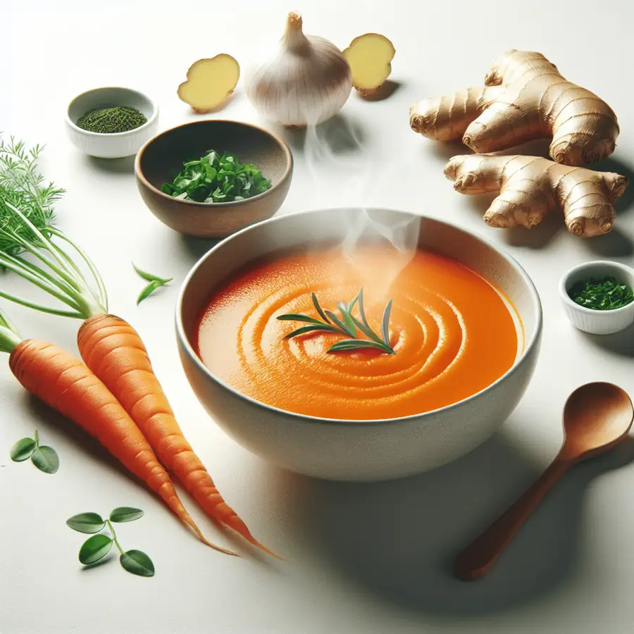 Sopa de zanahoria y jengibre