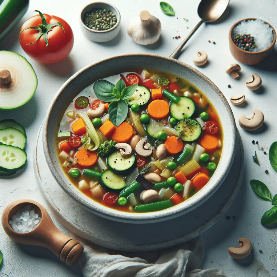 Sopa minestrone vegana