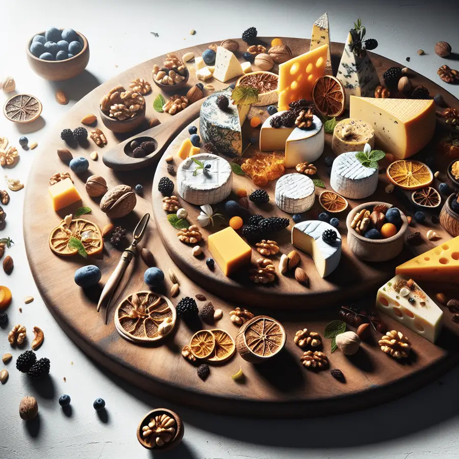 Tabla de quesos veganos con frutos secos