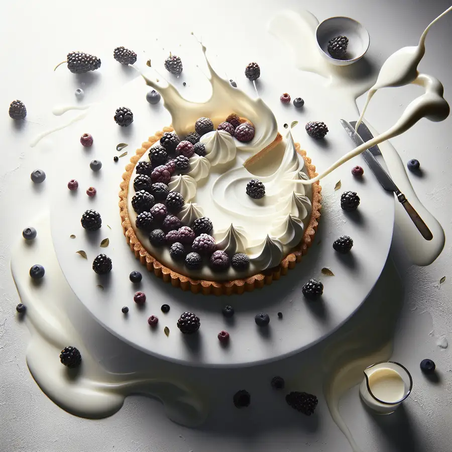 Tarta de moras y queso mascarpone
