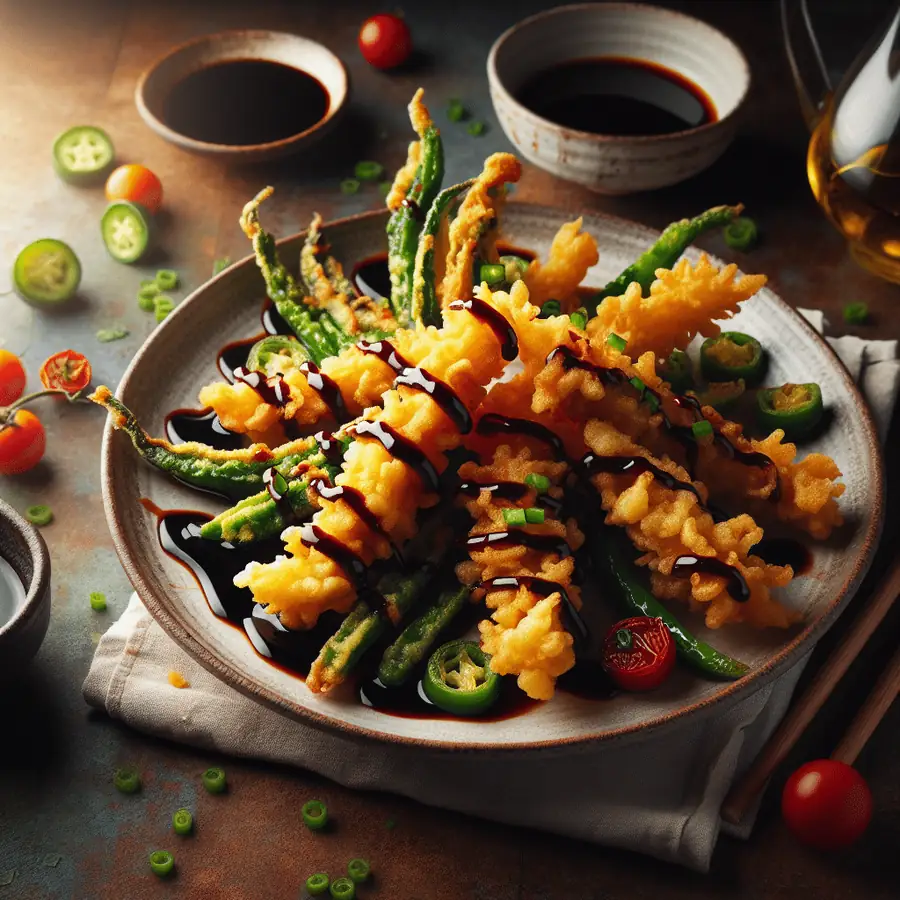 Tempura de Verduras con Salsa Tentsuyu