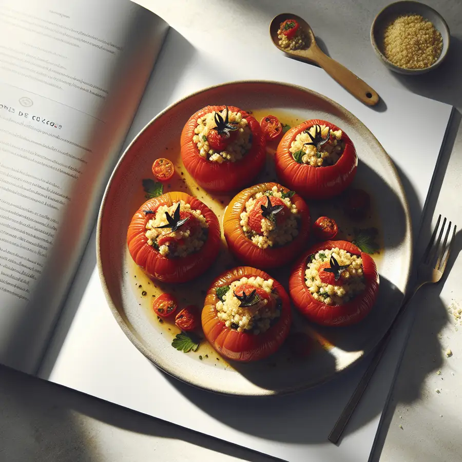 Tomates rellenos de couscous y hierbas