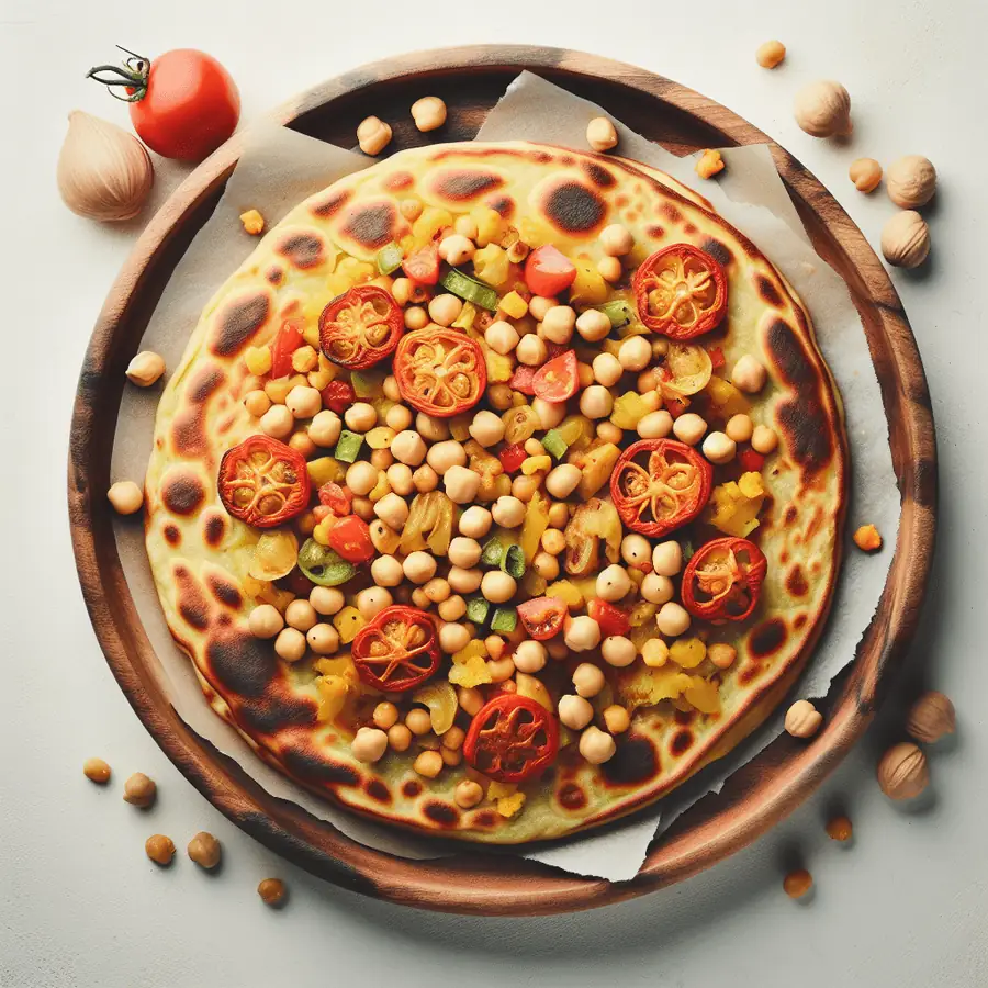 Tortilla de harina de garbanzo