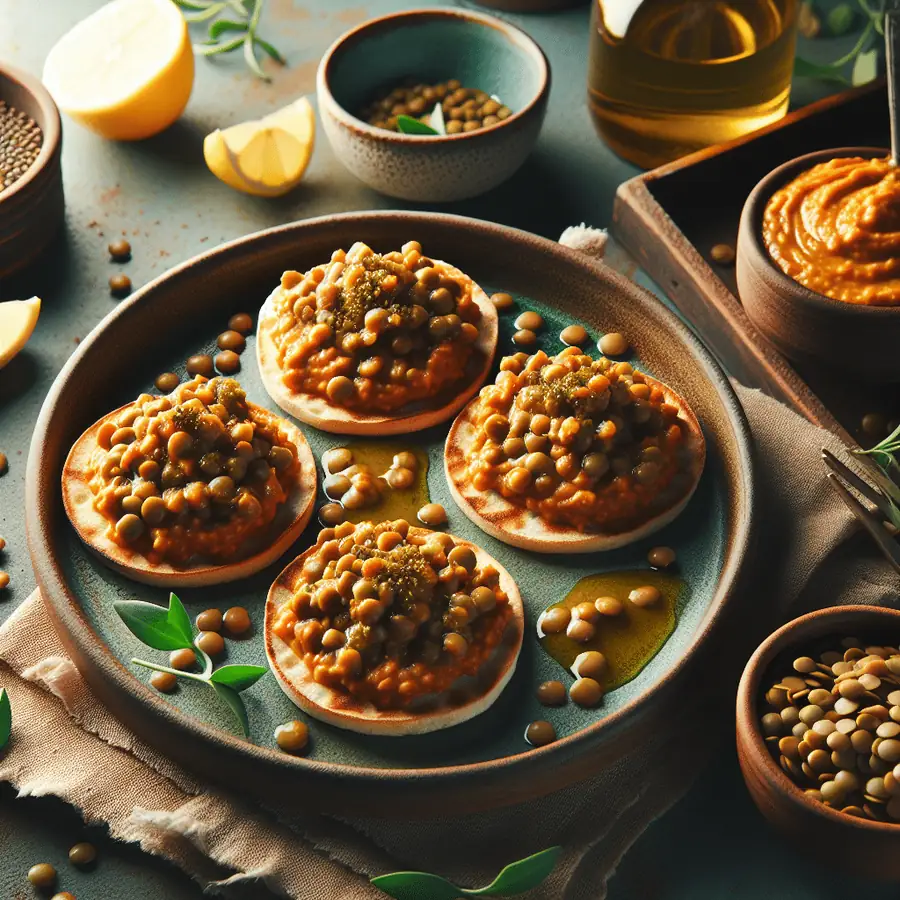 Tostadas con Paté de Lentejas
