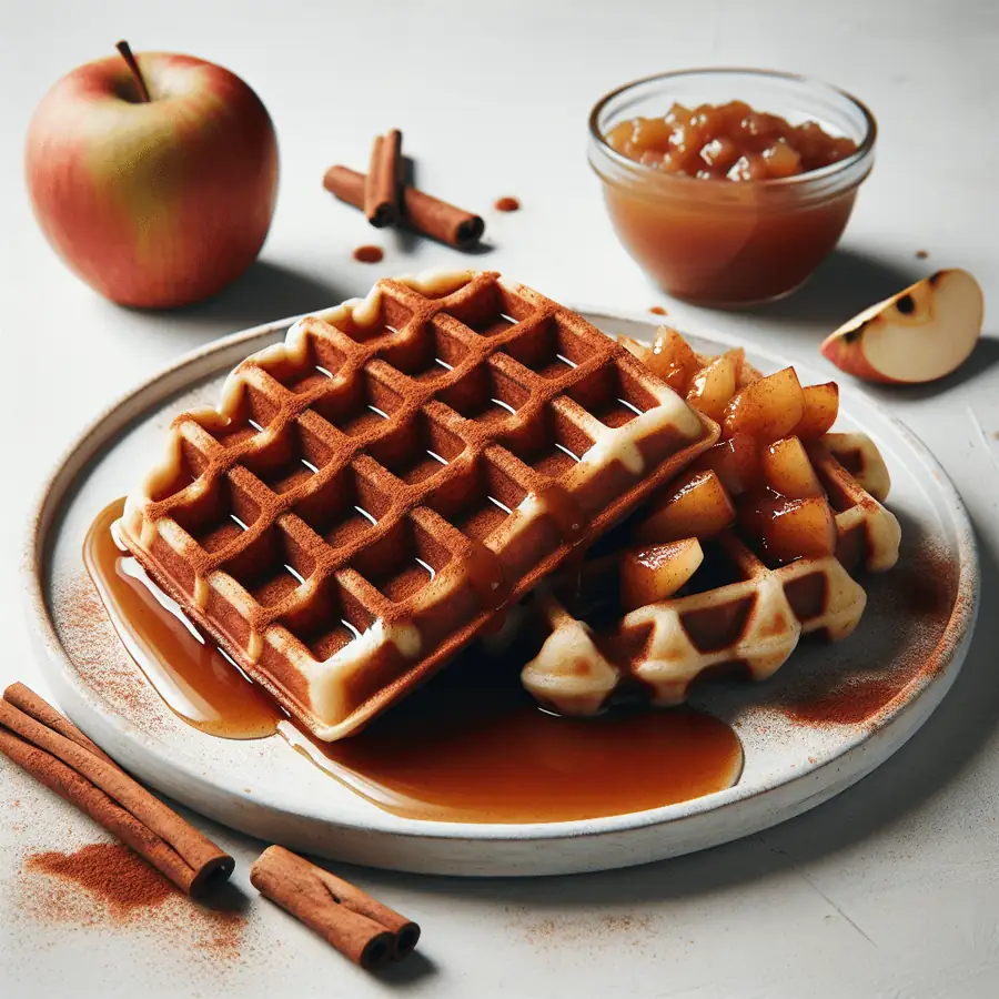Waffles de Canela con Compota de Manzana